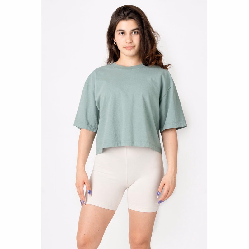 6.5 OZ OVERSIZED GARMENT DYED CROP TOP