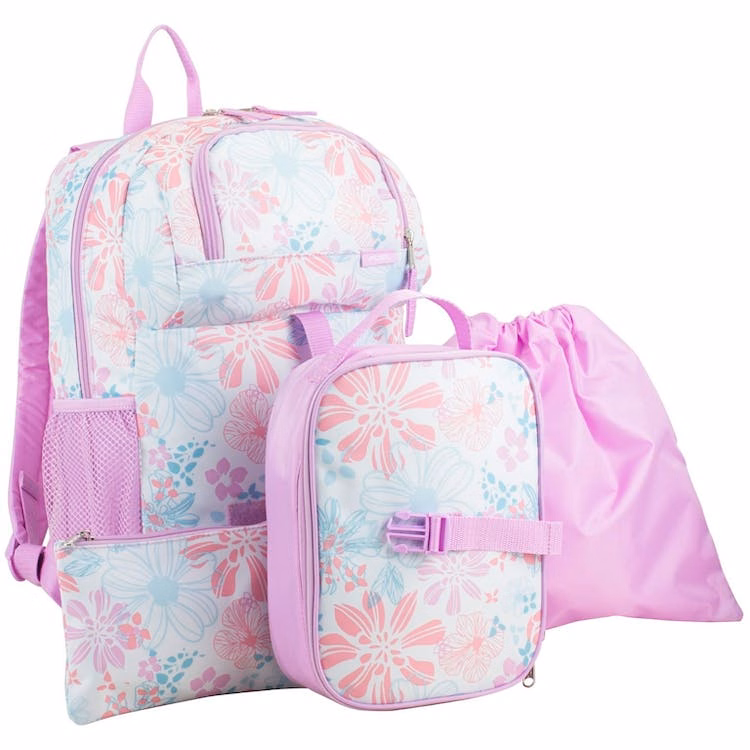 18" Backpack Combo Sets - 4 Pieces Spring Floral