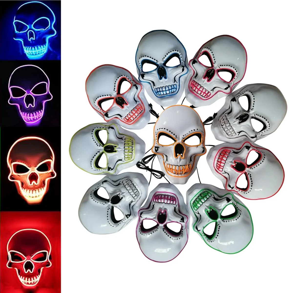 Halloween Scary Mask LED Light up Costumes 1