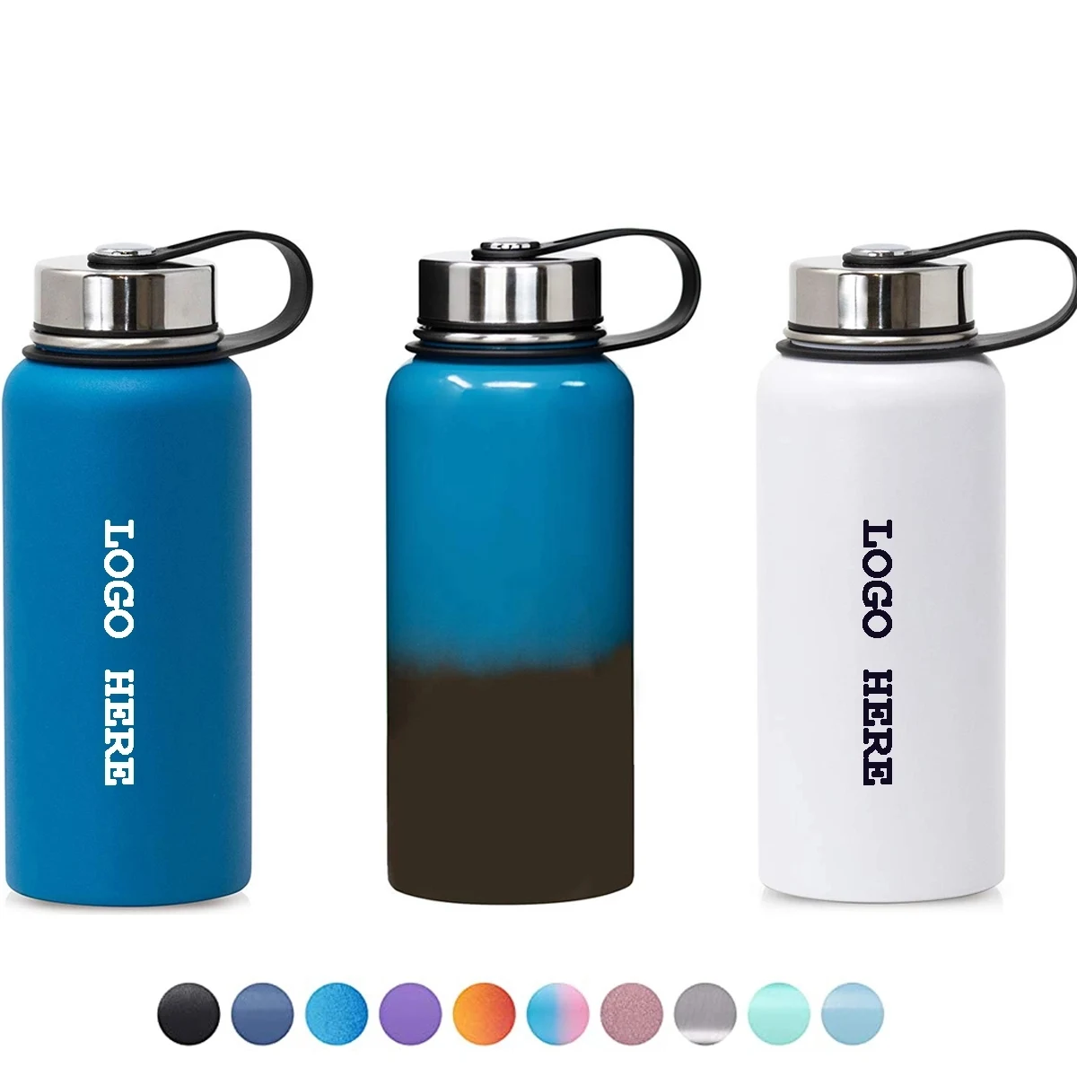 Stainless Steel Water Bottle With Basic Lid 32 Oz 1
