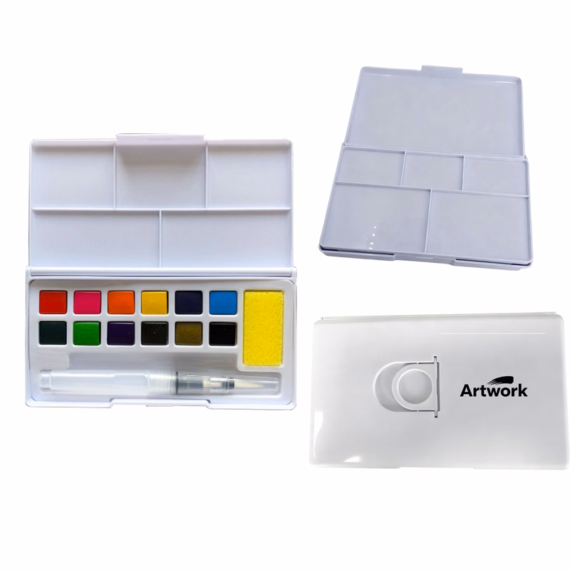 12 Color Solid Watercolor Pigment Set