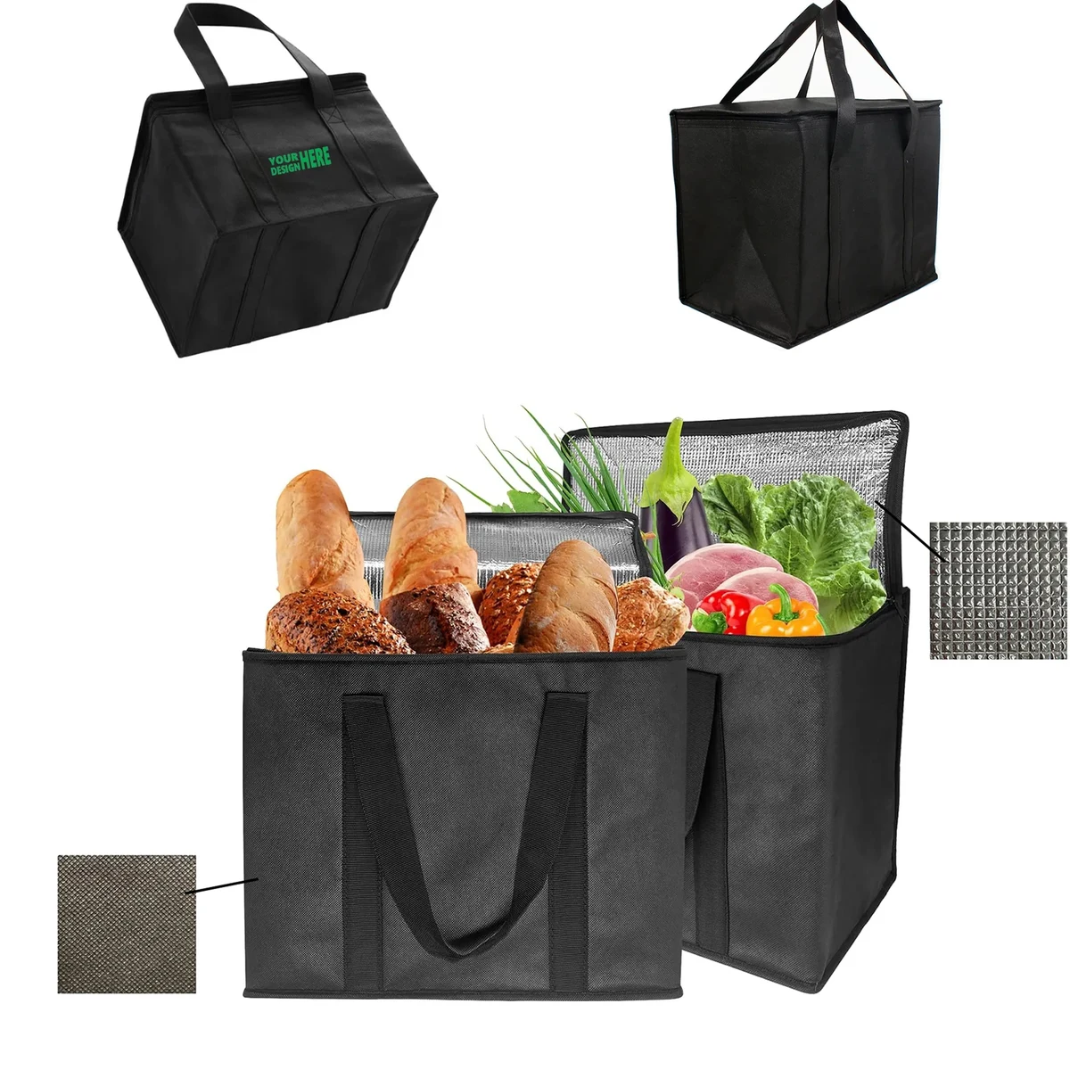MOQ20 Non-Woven Insulated Aluminum Foil Bag 1