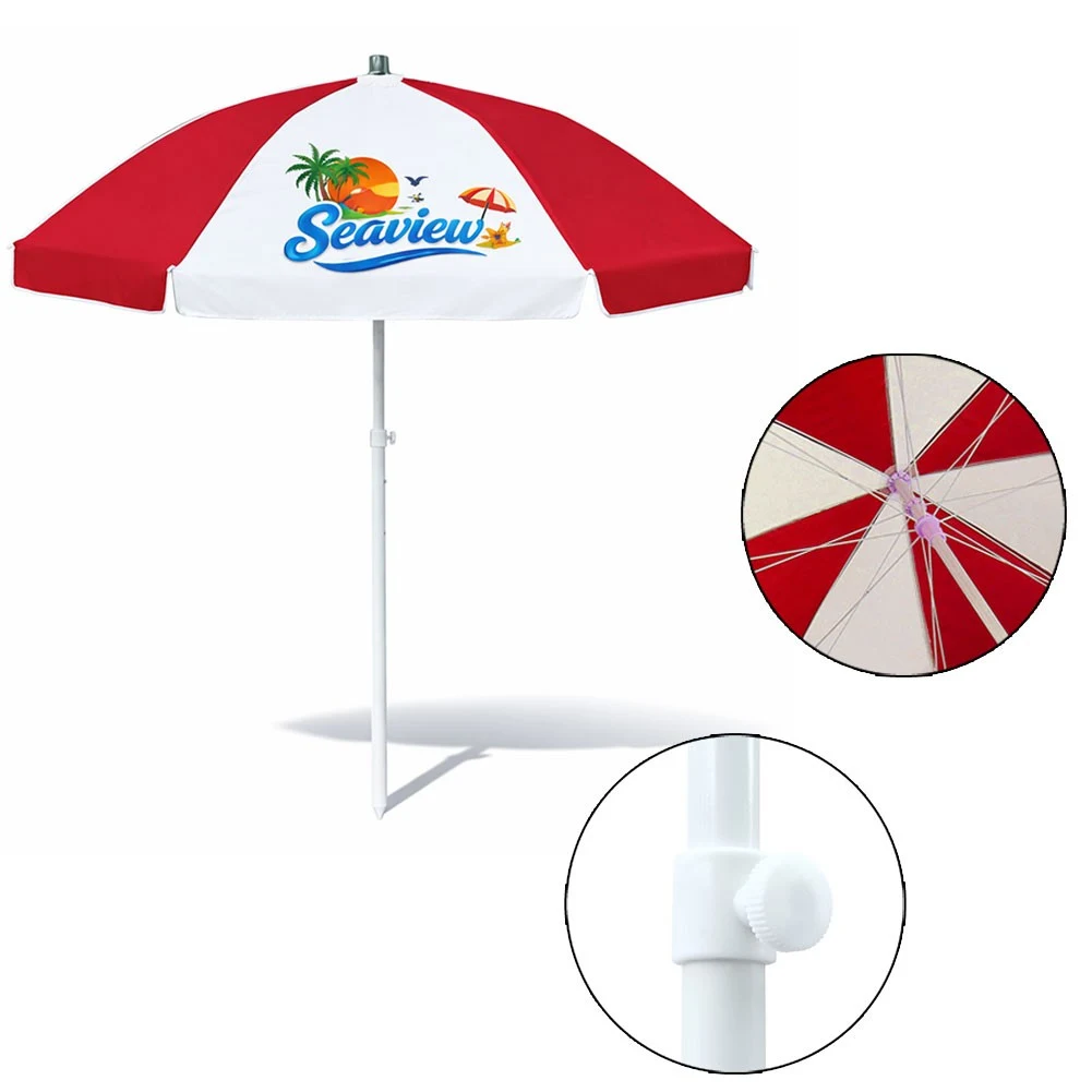 7' Steel Market Umbrella With 8 Panels 1