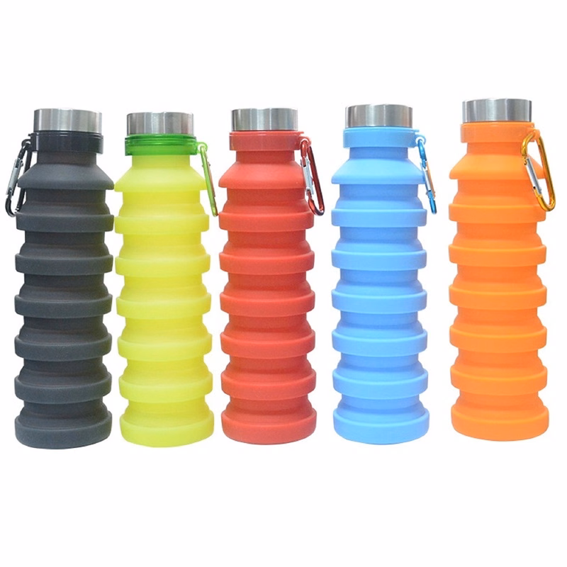 18oz. Collapsible Silicone Water Bottle