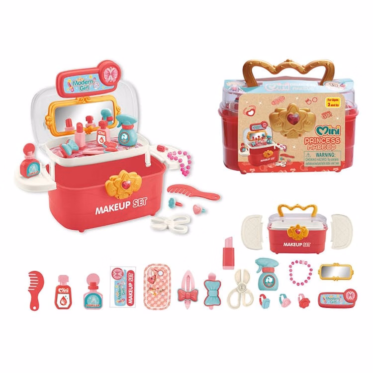 Portable Mini Princess Makeup Playset - 19 Piece