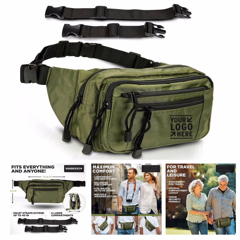 Men Women Hiking Waist Resistant Running Belt Bag Fanny Pack With Water Bottle Holder