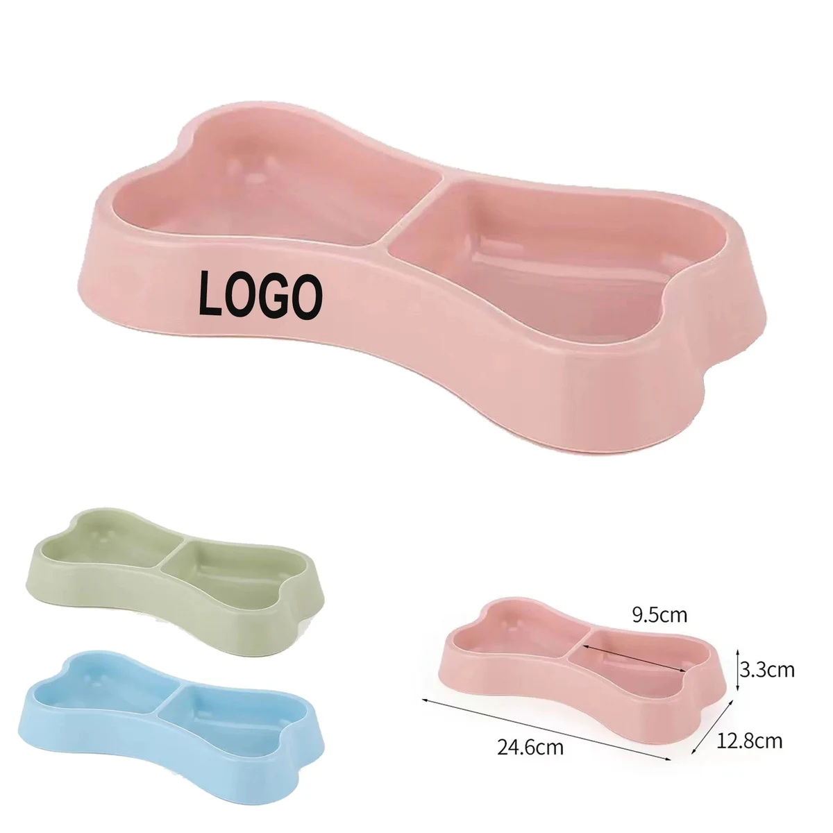 Macaron-colored Bone-shaped Pet Bowl 1