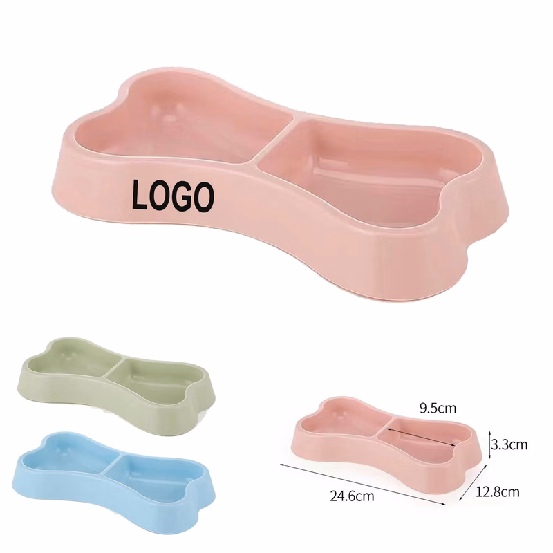 Macaron-colored Bone-shaped Pet Bowl