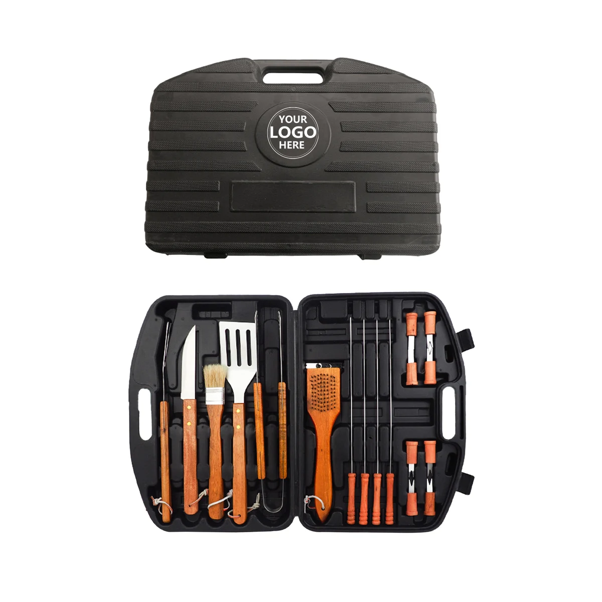 Polypropylene Case Stainless Steel Barbecue Utensil Combo 1