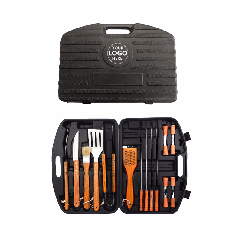 Polypropylene Case Stainless Steel Barbecue Utensil Combo