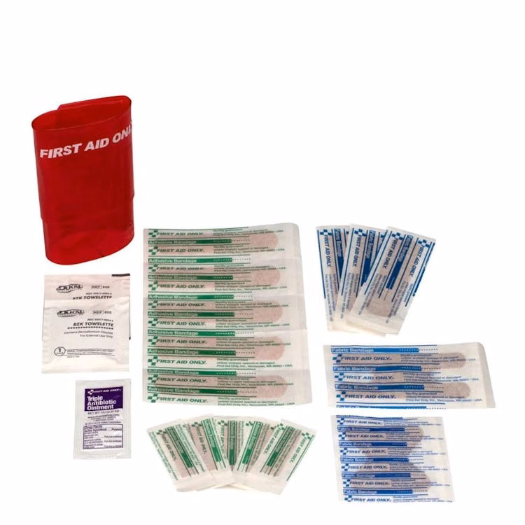 Travel First Aid Kit Trifold Vinyl Case - 18 Piece
