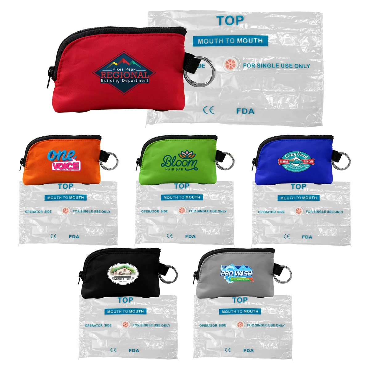 Zip Around CPR Face Shield Set 1