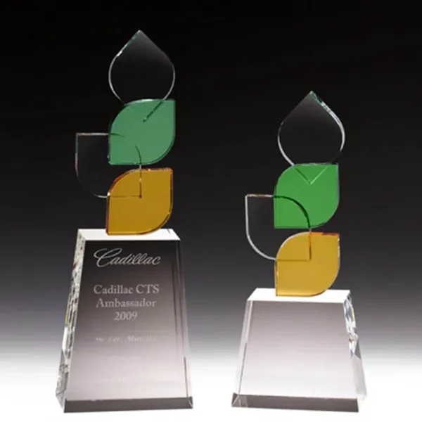 Crystal Amber Green Leaf Awards 1