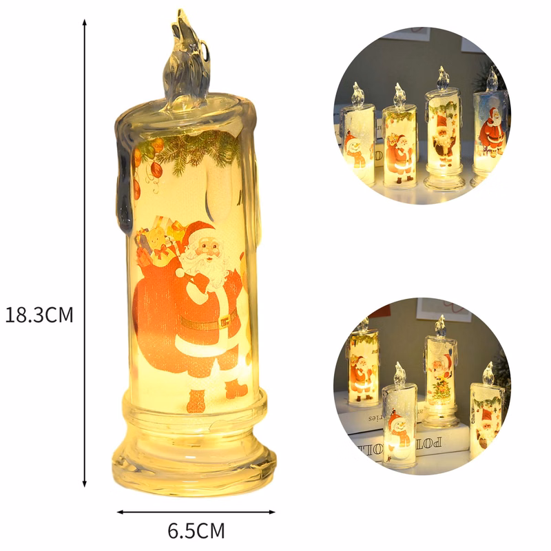 Christmas Flameless White Candles