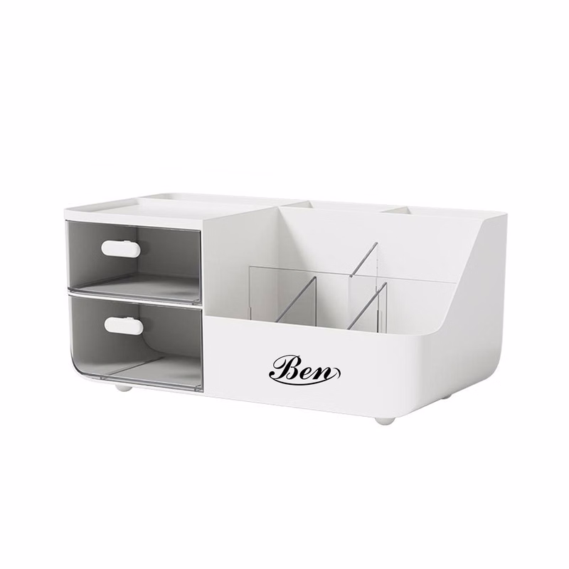 Drawer-style PP Desktop Desk Organizer W/Pen Holder