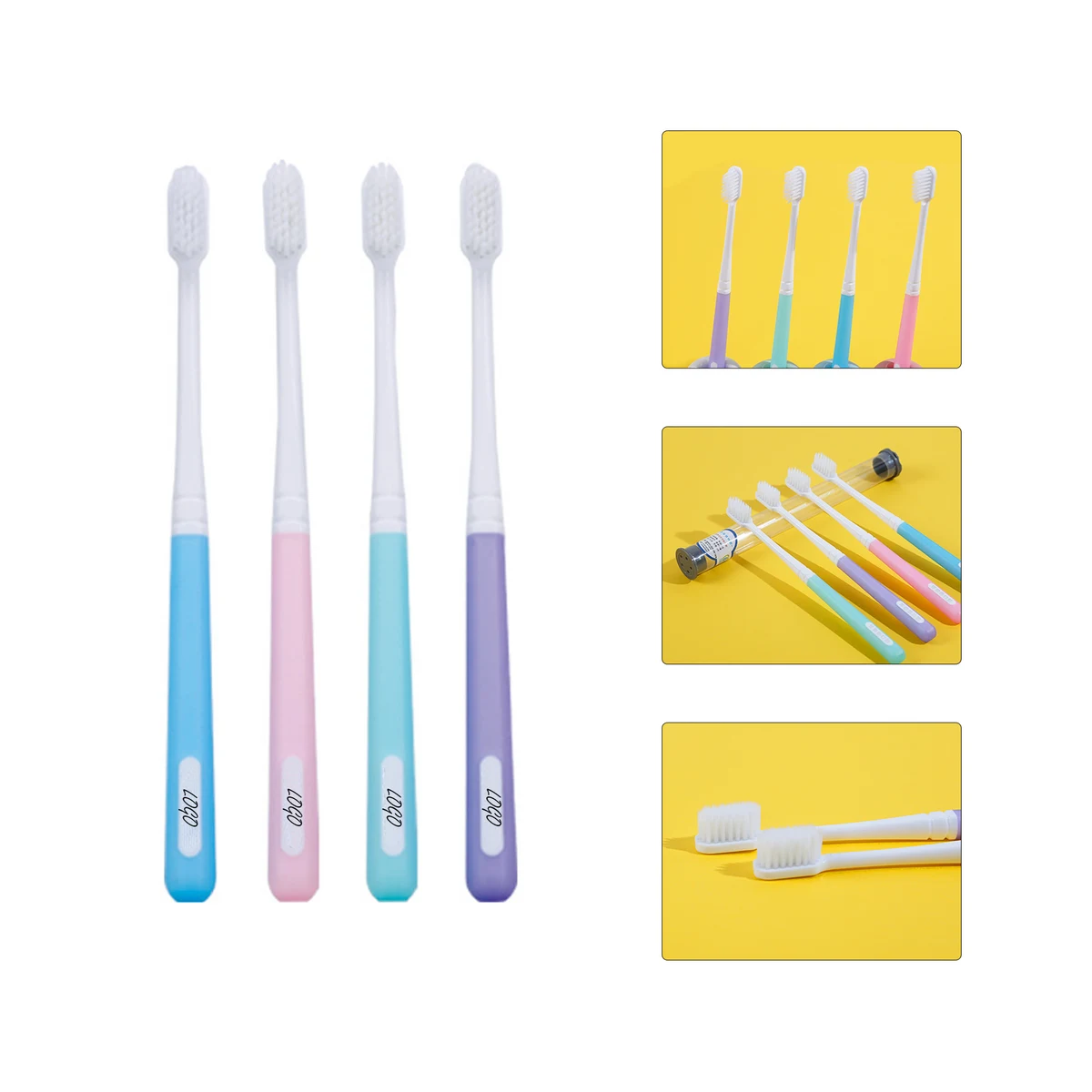 Customizable Soft-bristled Plastic Toothbrush 1