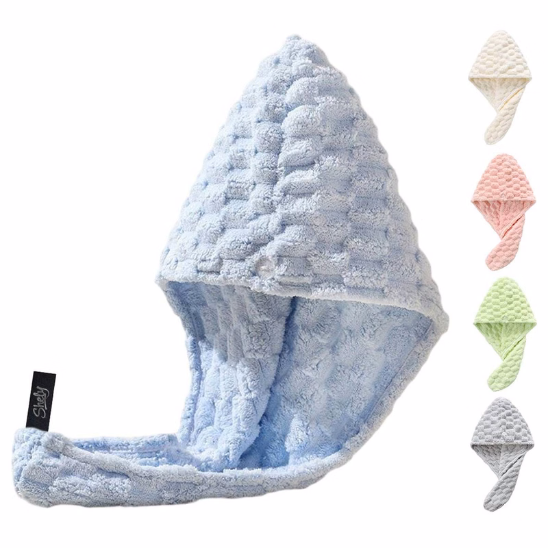 Women Coral Fleece Fast Drying Hair Towel