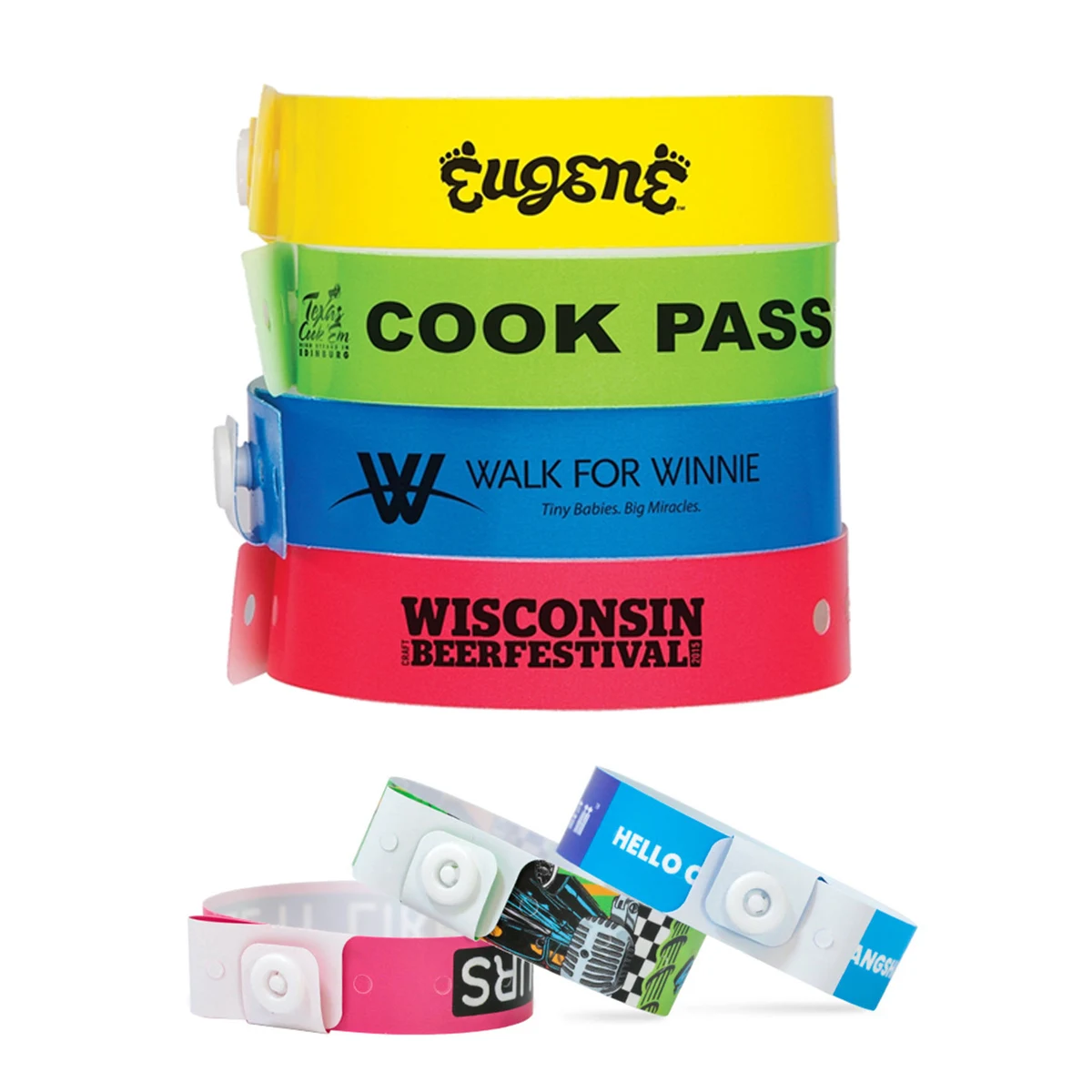 Adjustable L-Shaped PVC Wristbands 1