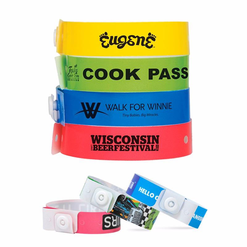 Adjustable L-Shaped PVC Wristbands