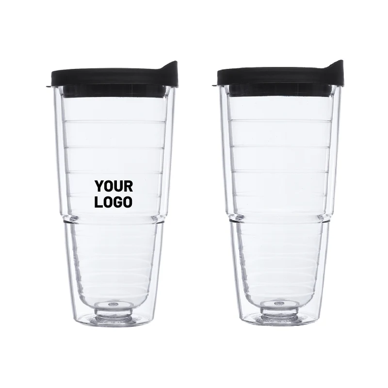Double Wall Acrylic Tumbler with Straw, 24 oz. 1