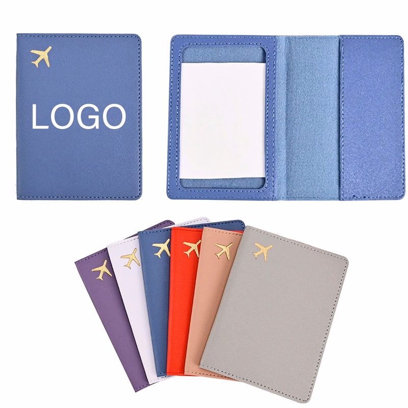 PU Passport Holder Passport Cover For Business Trip Travel Wallet