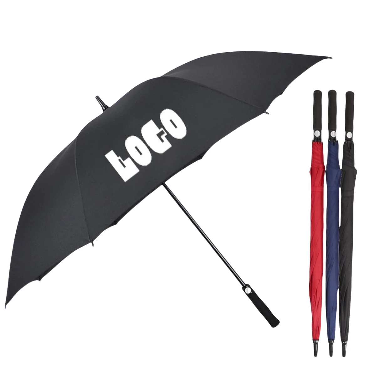 Golf Long 8-bone Fiber EVA Handle Umbrella 1