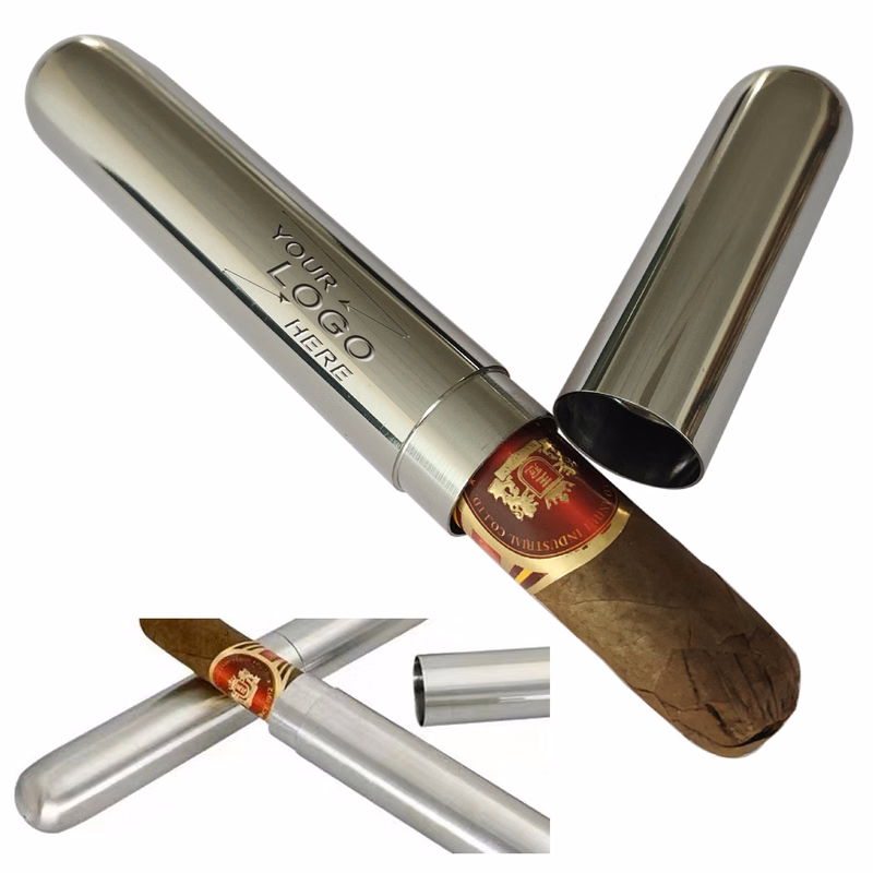 Airtight Stainless Steel Cigar Travel Case
