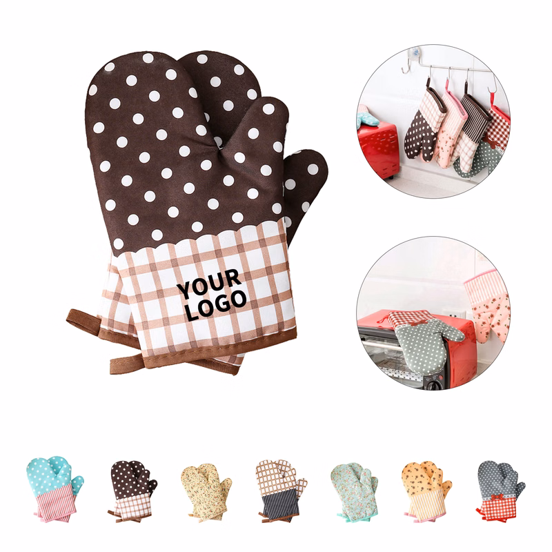 Full Color Kitchen Oven Mitt With Cotton Liner