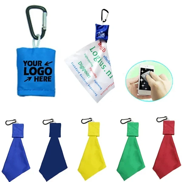 Microfibre Lens Cloth with Carabiner 1