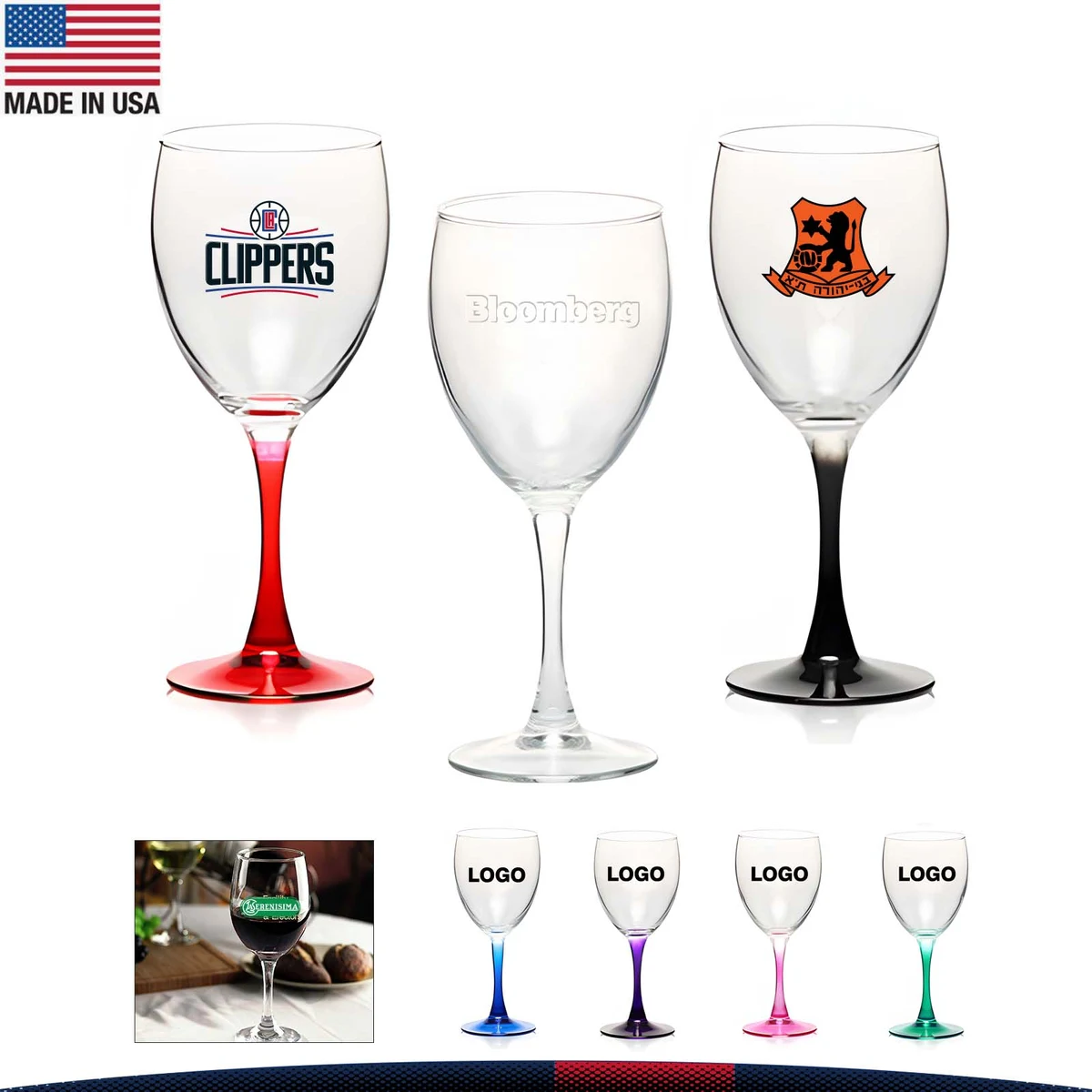 10.5 oz. Delton Goblet Wine Glasses 1