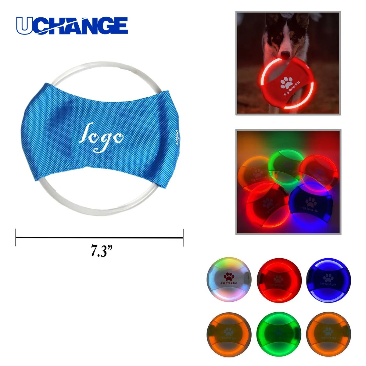 Rechargeable LED Glow Dog Flying Disc 1