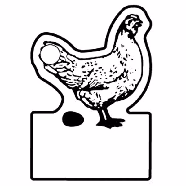 Chicken w/Sign Key Tag (Spot Color)