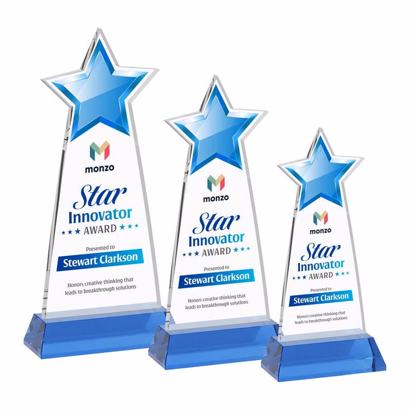 Starlite VividPrint™ Award on Hartford Base - Sky Blue