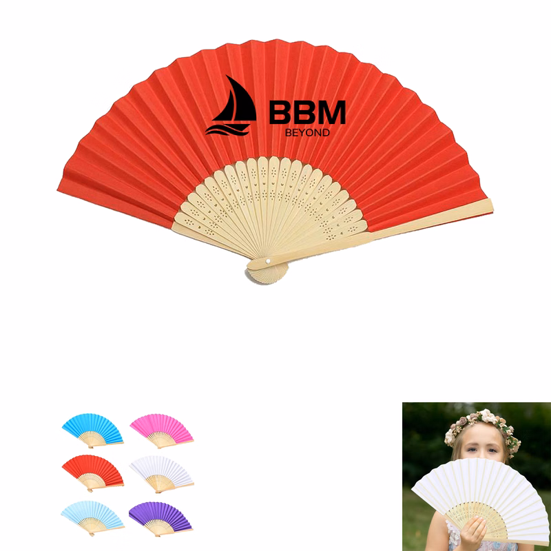 Bamboo Handheld Paper Fan
