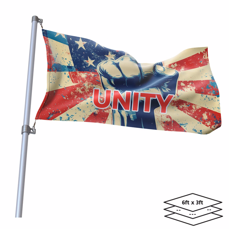 Double-Sided Dye Sublimation 3-Layer 6ft x 3ft Flag