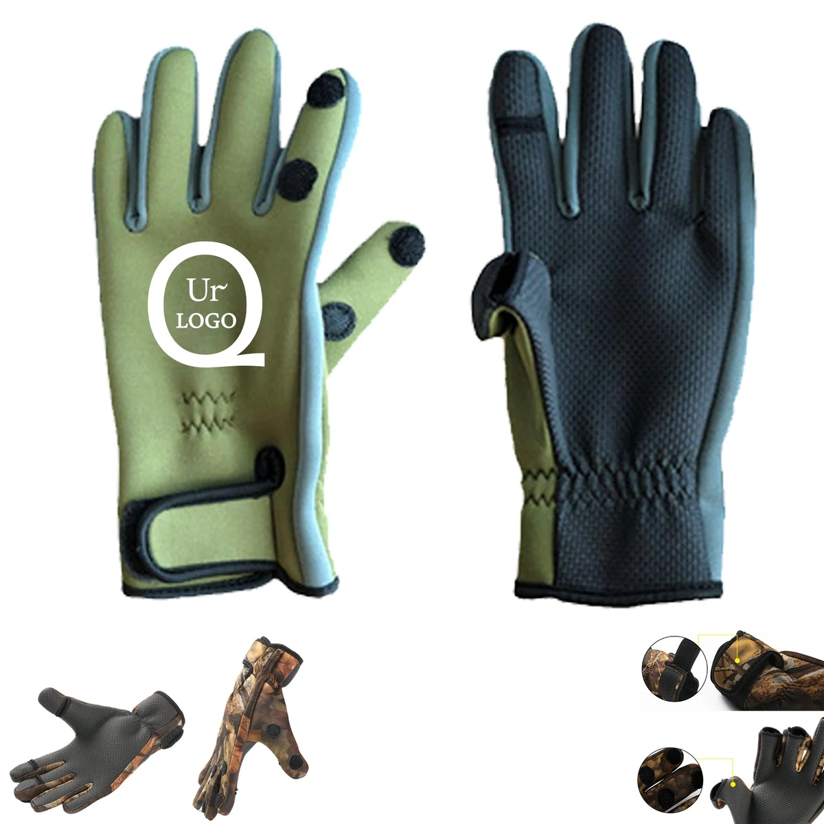 Anti-Slip Waterproof Outdoor Fishing Gloves 1