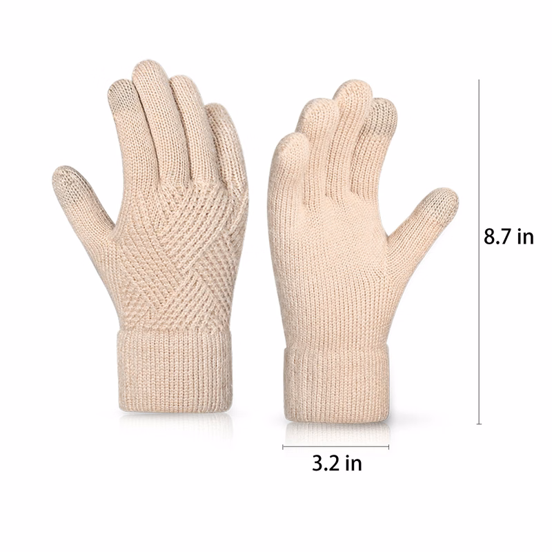 Customized Warm Sports Knitted Gloves
