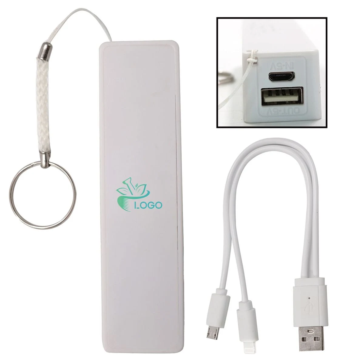 Compact Mini Power Bank 2600mAh Keychain USB Charger For Mobile Devices 1