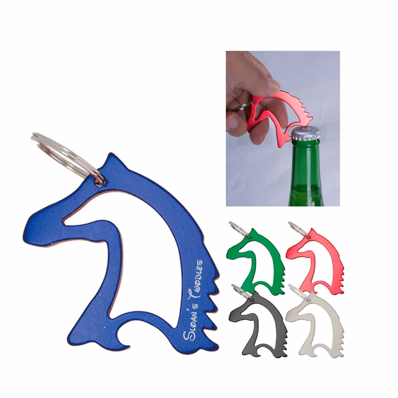 Horse Head Bottle Opener w/Key Ring