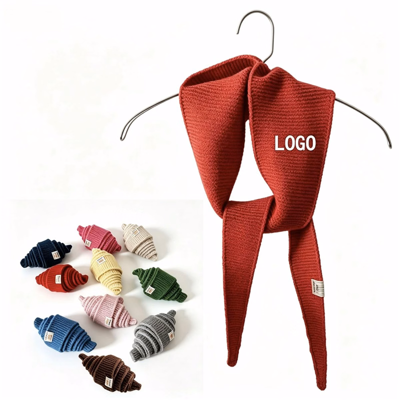 Knitted Pure Wool Triangle Neck Wrap Scarf
