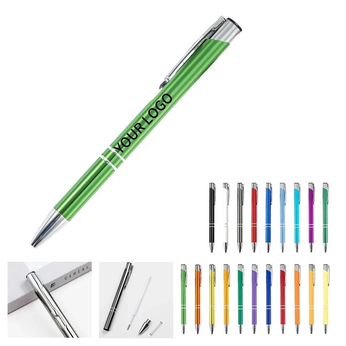 Aluminum Alloy Ballpoint Pen Laser Engraved 1