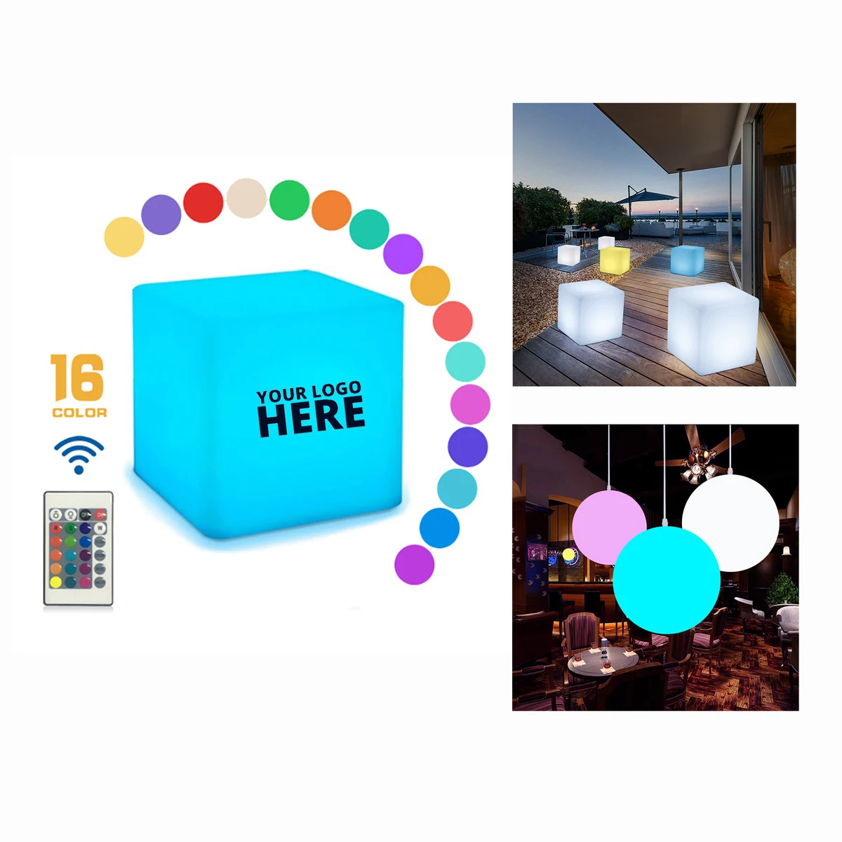 Rechargeable LED Cube Light 1