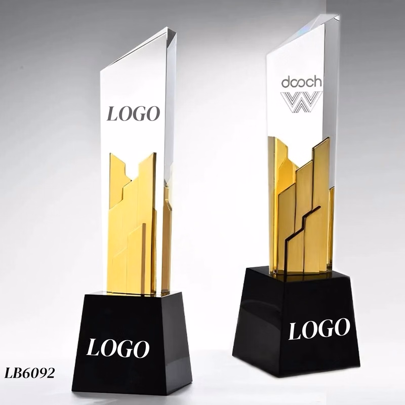 New Engraved Crystal Trophy Award Personalized