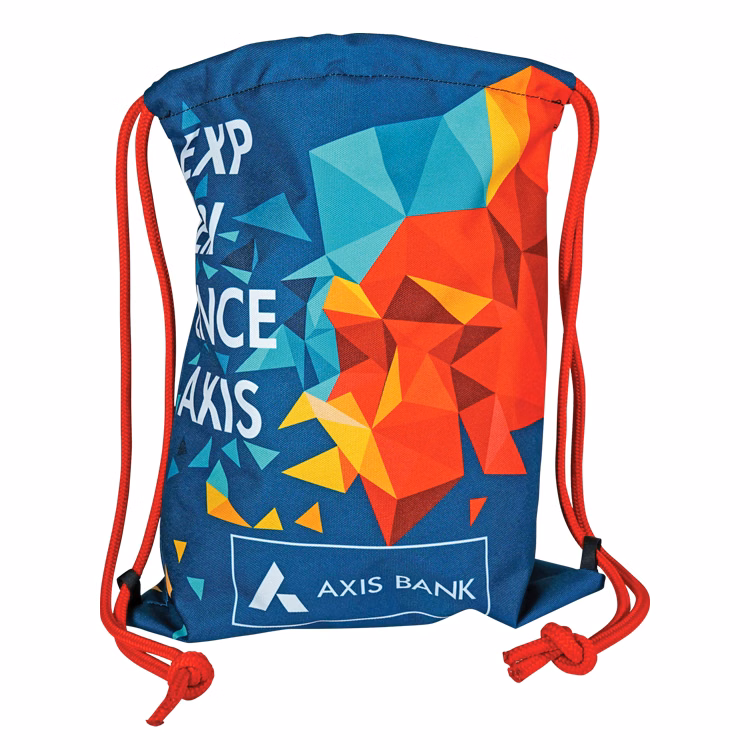 Thick Cord Drawstring Backpack- Sewn in the USA One Side Print