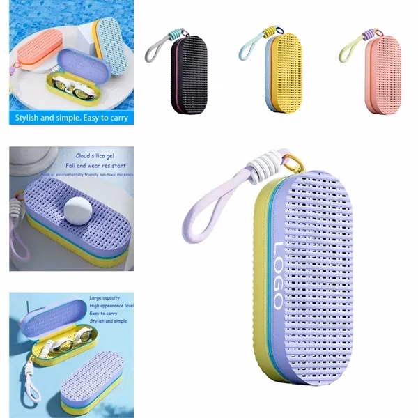 Soft Goggle Case with Swim Accessory and Drain Hole