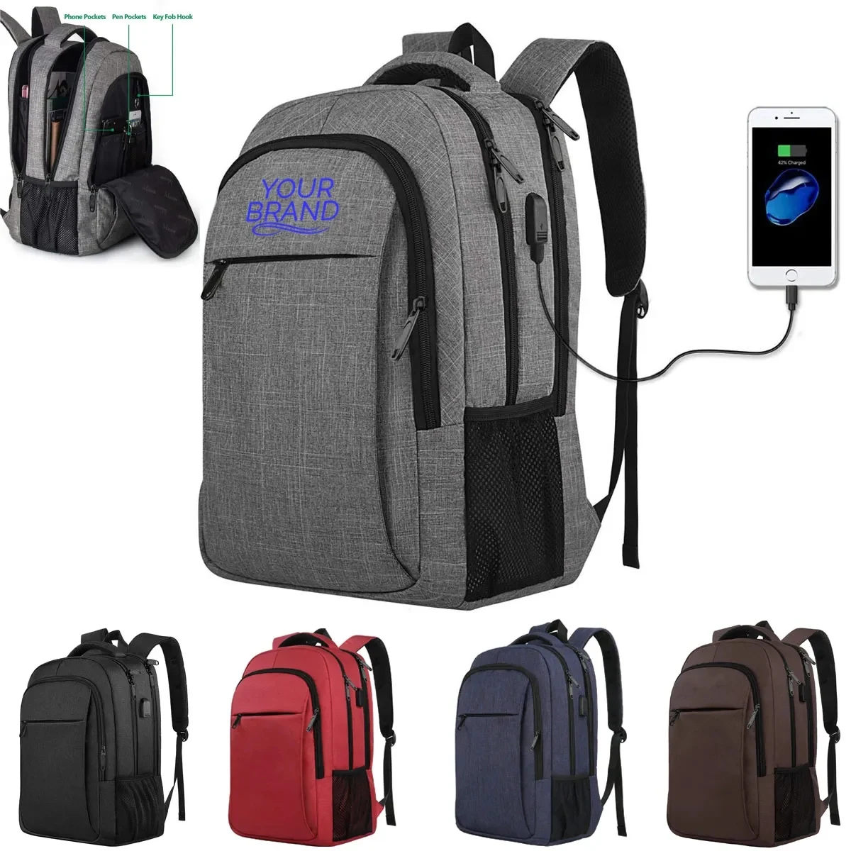 Anti Theft Slim Durable Laptop Backpack 1
