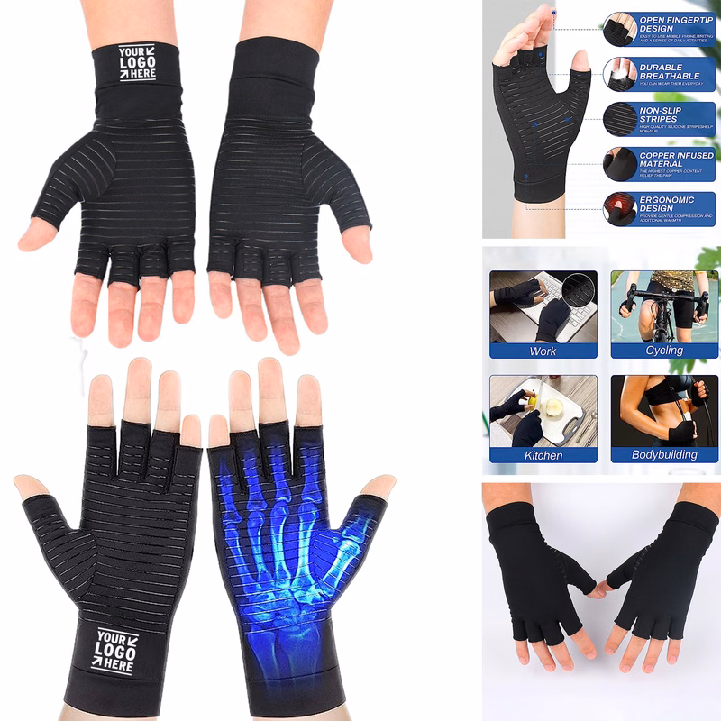 Fingerless Arthritis Gloves for Men Women