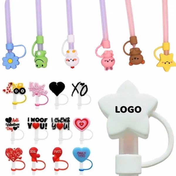 Silicone Straw Cap with Personalized Eco-Friendly Cover