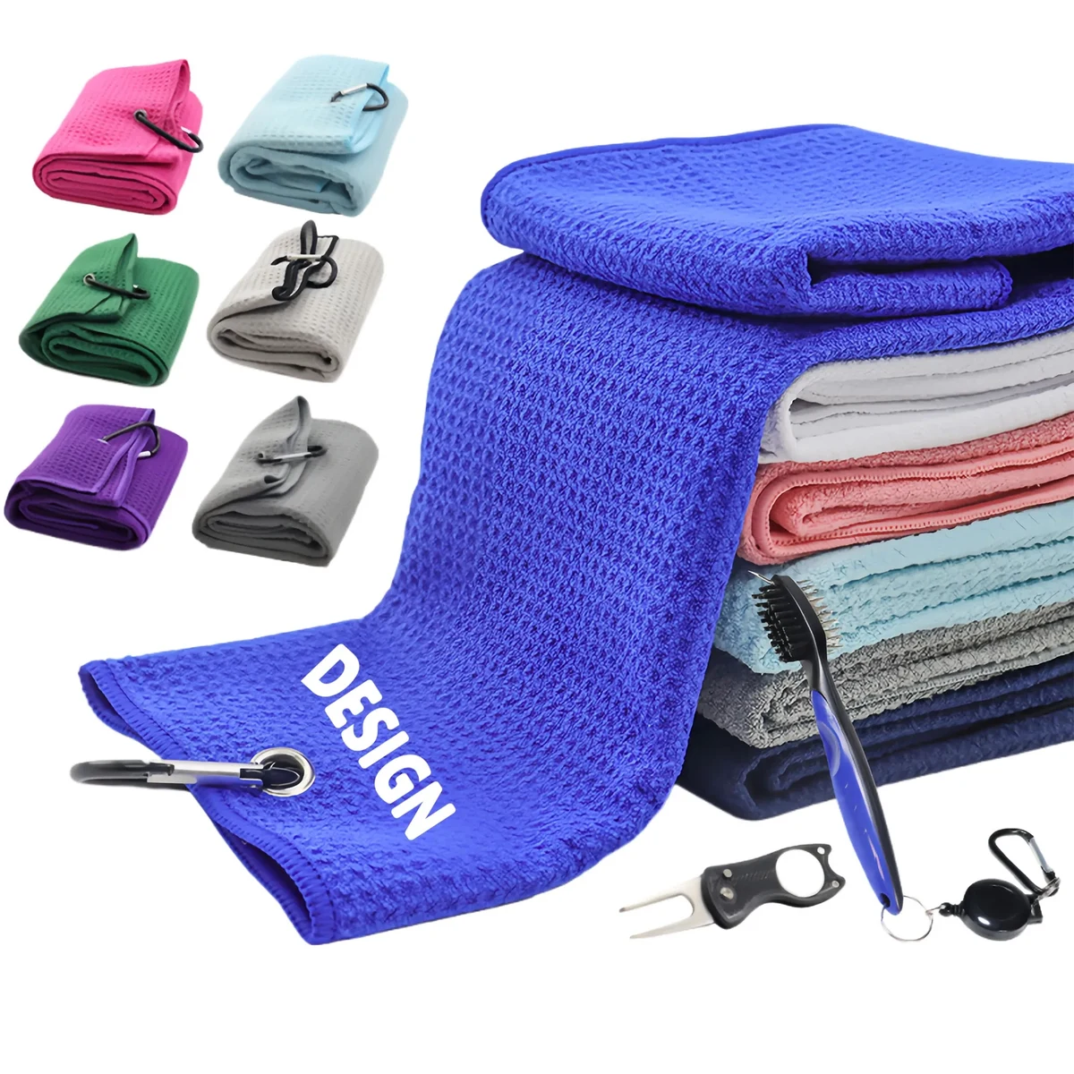 Premium Microfiber Waffle Golf Towel 1