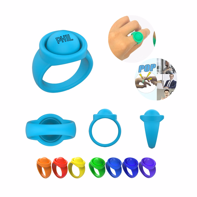 Silicone Pop Fidget Stress Relief Ring Toy